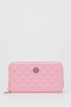 Large Quilted Zip Around Wallet